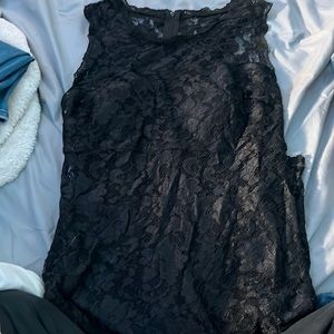 black lace dress